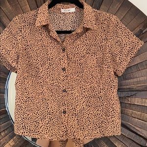 Button up crop shirt